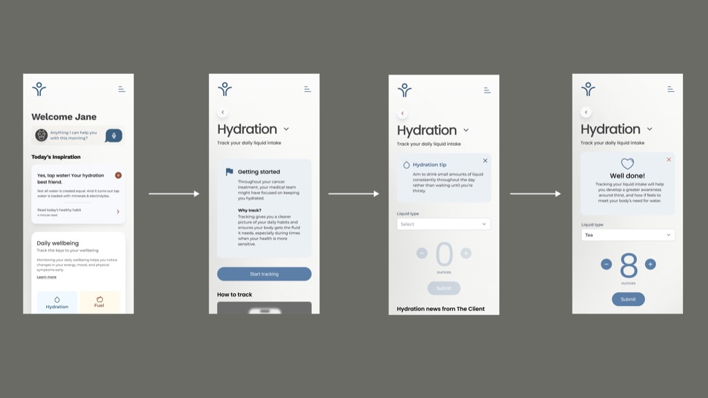 High-fidelity prototype screen 3