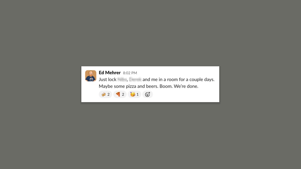 Slack conversation